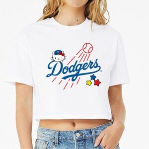 Dodgers hello kitty women’s crop top